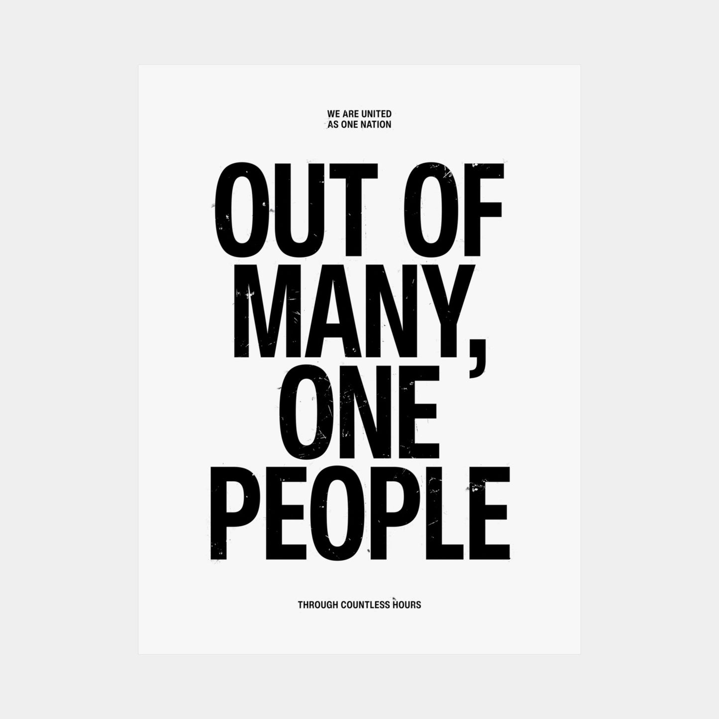Out of Many, One People Poster