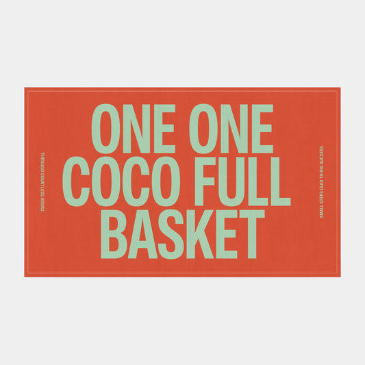 One One Coco Full Basket Tea Towel